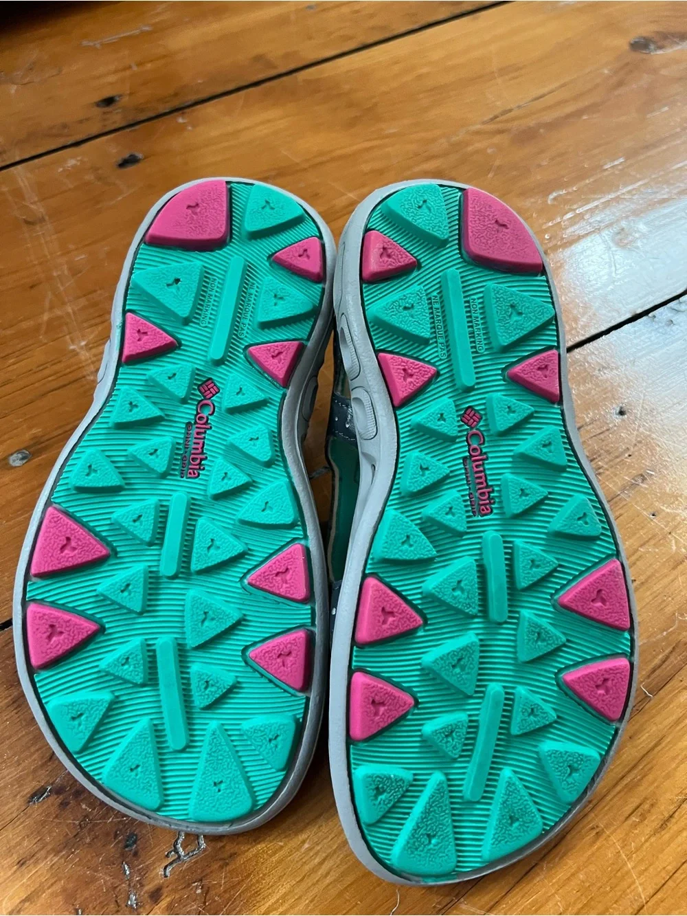 Columbia Kids Teal and Gray Sandals